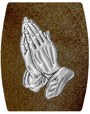 DNSHEND 516 SL SH BR Silver Praying Hands Shimmer Brown